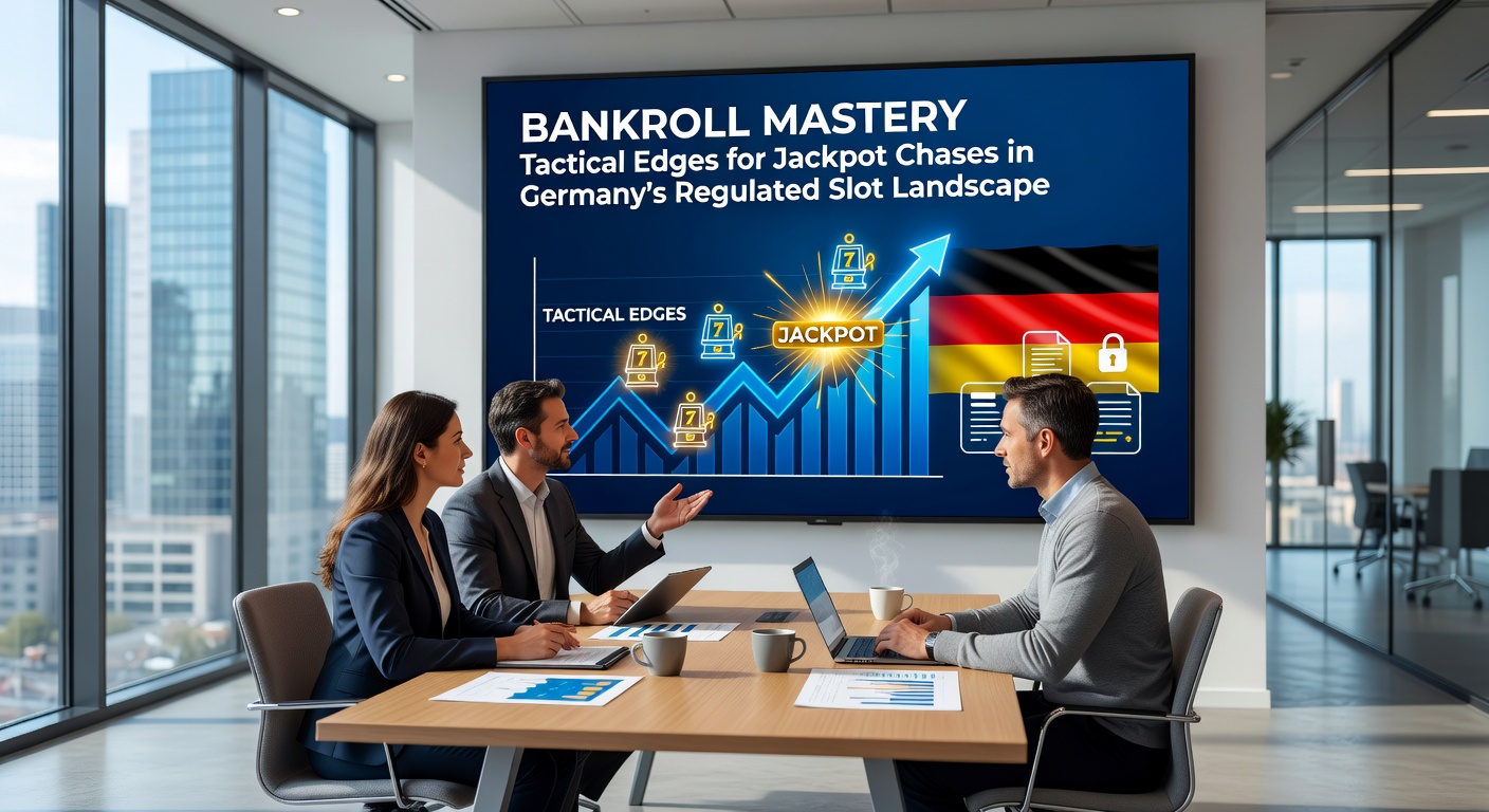 Diagramm mit Bankroll-Strategien und Jackpot-Wachstumskurven in der deutschen Slot-Szene