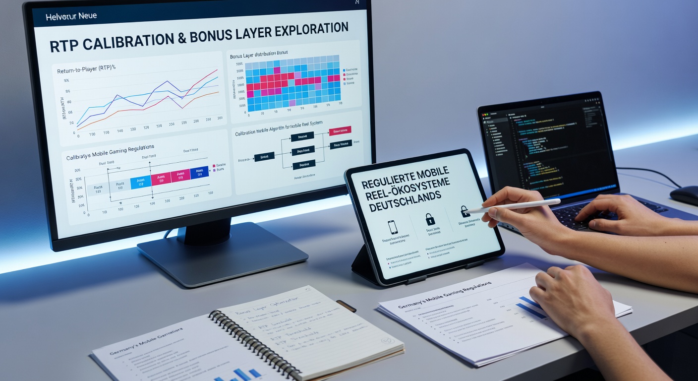 Illustration der RTP-Anpassung in Bonus-Layern mit Fokus auf mobile Reel-Integration und Compliance-Checks