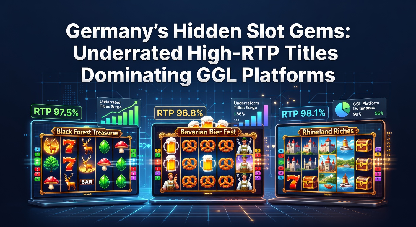 Bunte Slot-Maschinen mit hohen RTP-Werten auf einem GGL-lizenzierten Bildschirm, die verborgene Gewinnchancen andeuten