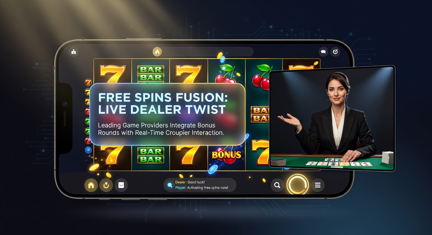 Live-Dealer-Action in einem hybriden Mobile-Slot mit aktiven Free Spins
