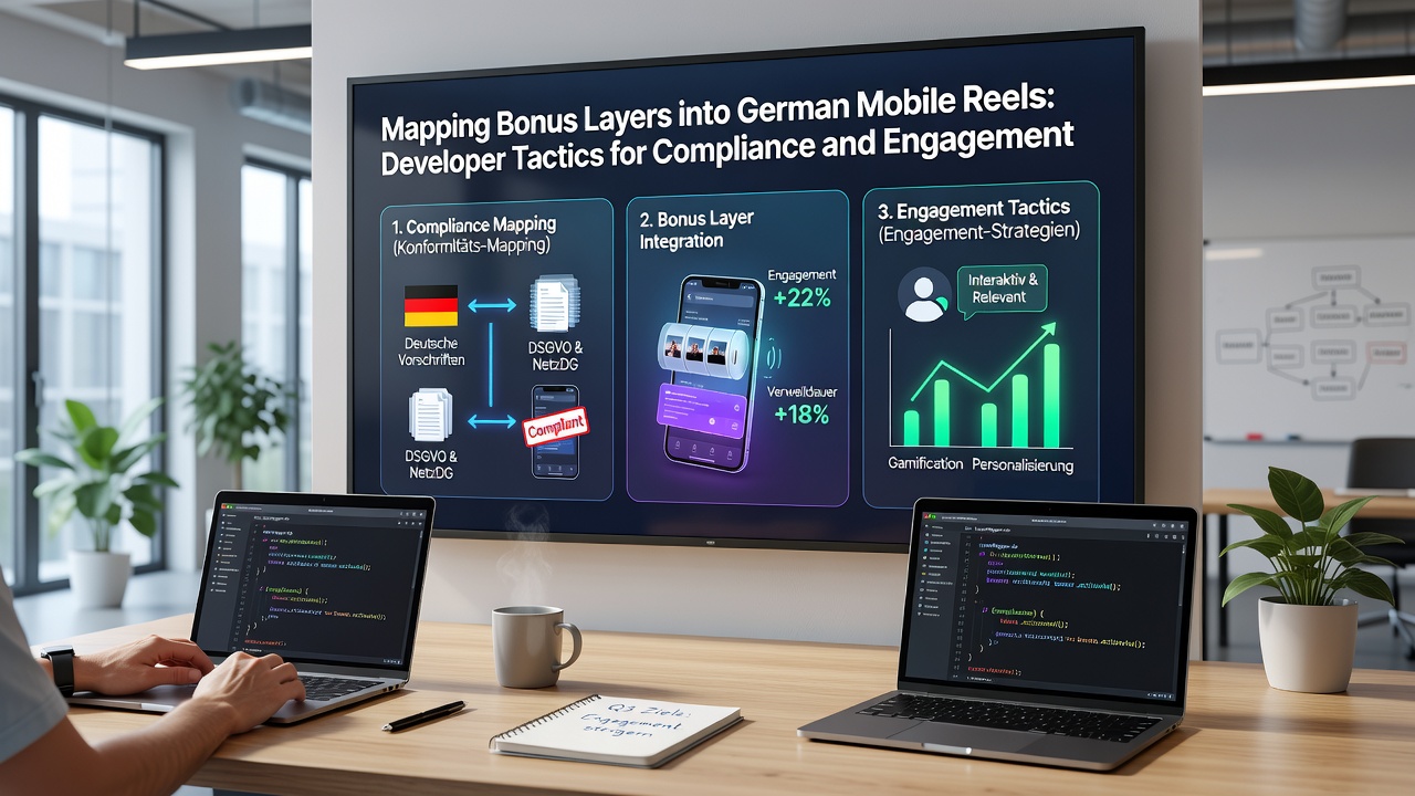Mobile Reel-Interface mit integrierten Bonuslayern und Compliance-Checks