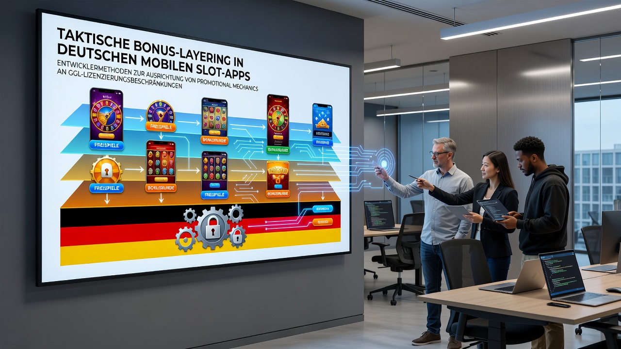Illustration der Bonus-Schichtung in mobilen Slot-Apps unter GGL-Lizenzbedingungen